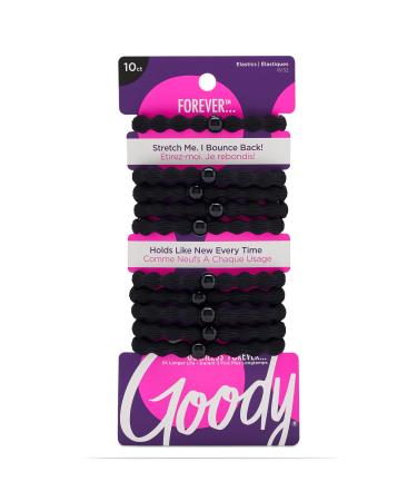 Goody Forever Ouchless Elastic Hair Tie - 10 Count, Black - Medium Hair to Thick Hair - Hair Accessories for Women and Girls Black (Medium to Thick Hair) 1 Count (Pack of 1) - Buy Online on GoSupps.com