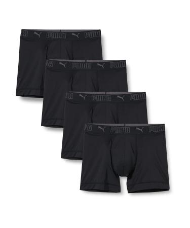 PUMA Men's Boxer Shorts (4 Pack) L Black