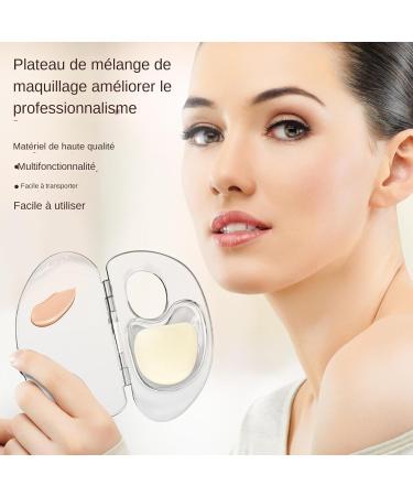  Tewzafiya Cosmetic Palette with Blender Stick Acrylic Makeup Palette with Stick - Acrylic Cosmetic Tray Makeup Mixing Palettes with Finger Hole for Lipsticks Cos - Buy Online on GoSupps.com