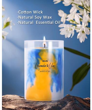 IZIDDO Colourful Scented Candles | Lavender & Musk Aromatherapy | 15oz Long Lasting Handmade Candle | Ideal Gifts for Home & Occasions - Buy Online on GoSupps.com