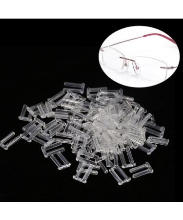 100 Pcs Plastic Compression Mounting Elements - Professional Lens Fastening Tool for Frameless Glasses Accessories (1.4x0.8x7.0mm) - International Shipping Available - Buy Online on GoSupps.com