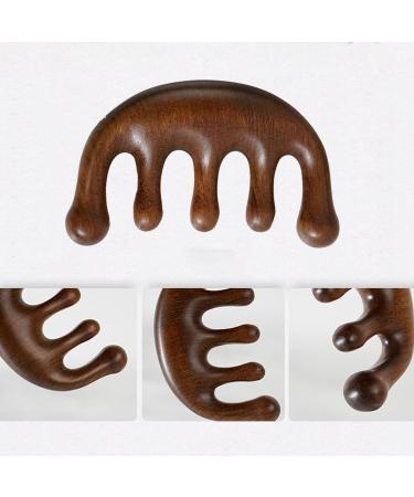 2 Pack Wooden Gua Sha & Hair Combs - Multi-Purpose Sandalwood Scalp Massagers for Men & Women | Head Care & Relaxation - Buy Online on GoSupps.com