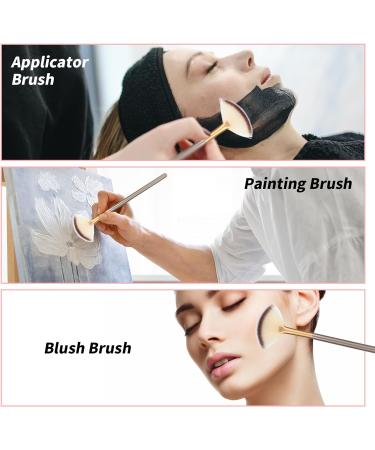 Amaxiu Fan Brushes for Facials Ultra Slim Soft Facial Fan Applicator Brushes Professional Blending Makeup Brush with Comfortable Wood Handle for Mask Mud Cream Makeup Esthetician(3 Pcs Wooden) - Buy Online on GoSupps.com
