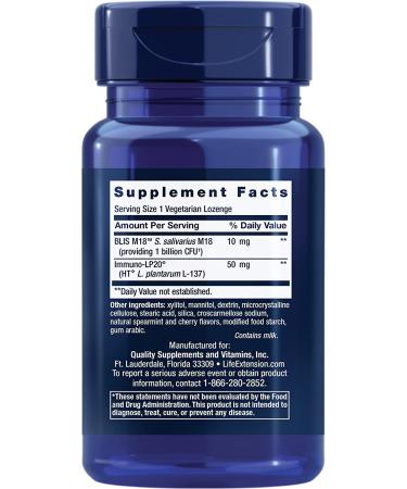 Life Extension FLORASSIST Oral Hygiene Lozenges | 30 Vegetarian Chewables for Fresh Breath - Buy Online on GoSupps.com