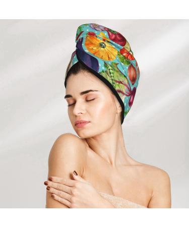 Hair Towel Wrap - Quick Drying Towel Turban with Button | Soft & Absorbent Hair Drying Solution - Buy Online on GoSupps.com