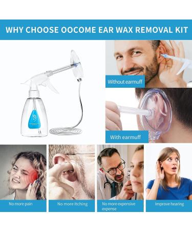 Ear Wax Removal Kit with Earmuff - OOCOME Ear Cleaning System for Adults & Kids - Safe & Effective Ear Irrigation - 300ML - Buy Online on GoSupps.com