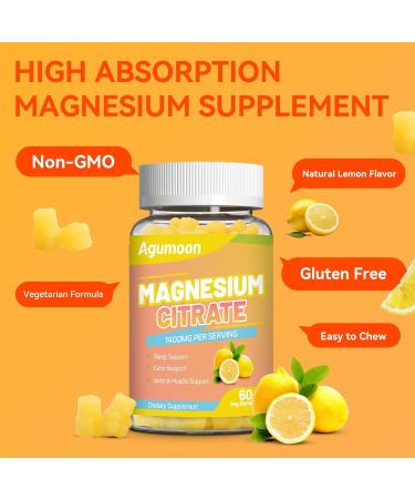 Magnesium Citrate Gummies High Absorption Magnesium Gummies for Adults 1400mg Extra Strength Gummy Vegan Non-GMO 60 Count 60 Count (Pack of 1) - Buy Online on GoSupps.com