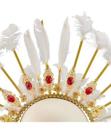 amangul Spooky Cosplay Holy Crown Shape Hair Hoop Women Makeup Headband for Festival Parties Teen Performances Hair Accessories(White) - Buy Online on GoSupps.com
