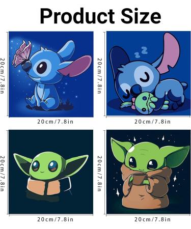 Kids Paint by Numbers Kit - 4 Pack | Beginner DIY Cartoon Painting Set for Ages 4-8 | Acrylic Watercolor Numbers Canvas Art for Home Decor - Buy Online on GoSupps.com