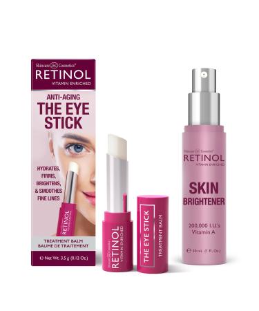 Retinol Anti-Aging Eye Stick Hydrates Firms Brightens and Smooths Fine Lines Skin Brightener Skin Tone Corrector Smooths & Rejuvenates Face for a Healthy Glow.