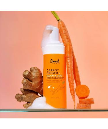 Sweet Chef Carrot Ginger + Salicylic Acid Pore Cleanser - Foaming Face Wash for Blemish Prone Skin (5 fl oz) - Buy Online on GoSupps.com