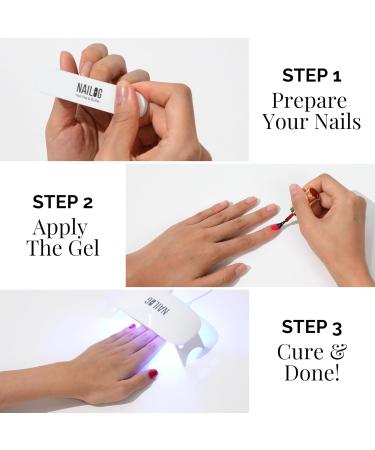 NAILOG Gel Nail Polish Set - 4 Colors Top Coat Color Gel Base 3-In-1 Soak Off UV Gel Polish Kit for Home DIY & Birthday Gifts for Women Nocturnal Allure - Buy Online on GoSupps.com