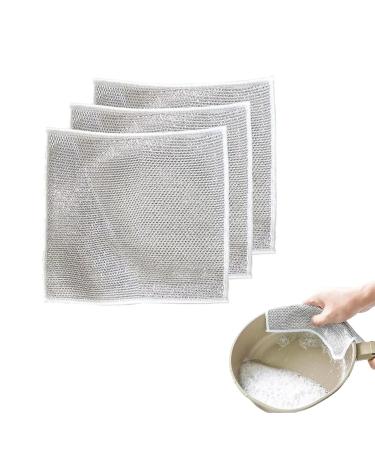 Probablei Multipurpose Wire Miracle Cleaning Cloths Probable Cleaning Cloth Double Stainless Steel Scrubber Cloth Probablei Multipurpose Miracle Cleaning Cloths (3pcs)