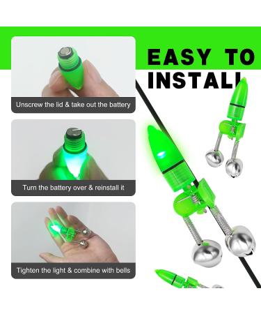 Palport 15Pcs Fishing Bells with Night Green Light for Rods - Clip On Alarm Bell | Best Fishing Accessories and Equipment - Buy Online on GoSupps.com