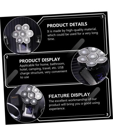 FOMIYES Waterproof Electric Shaver & Beard Trimmer Set - 7 Head Personal Care with Digital Display | International Shipping Available - Buy Online on GoSupps.com