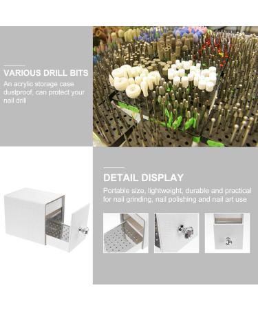 Beaupretty Nail Drill Bit Organizer 1pc Bits Bit Nail Files Manicure Drill Organizer Holder Pedicure Home Cleaner Female Salon Cuticle Polisher Display Electric Blue for Nail Bit Holder 10.5x9cm White - Buy Online on GoSupps.com