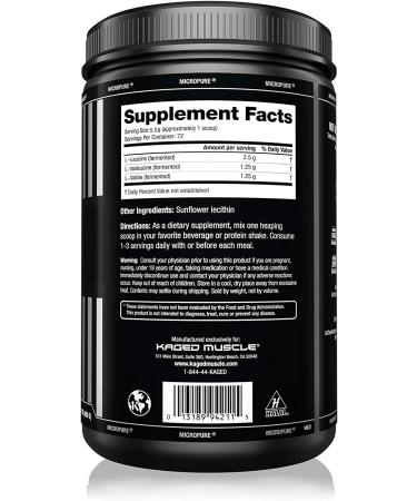 KAGED MUSCLE Fermented BCAA Powder | Vegan, Non-GMO, 72 Servings | Plant-Based Amino Acids for Protein Synthesis - Buy Online on GoSupps.com