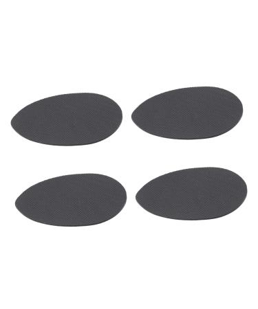 4pcs Anti-slip Stickers for Soles Foot Pad Self-adhesive Metatarsal Pads Heel Caps for High Heels Half Anti-skid Foot Cushion Shoe Gummies for Heels Portable Foot Cushion 10x6x0.3cm Black