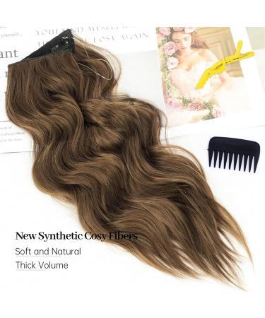Hair Extensions 22 Inch Invisible Wire Hair Extensions Synthetic Long Wavy Hairpieces with 4 Secure Clips in Hair Extensions for Women Daily Party Use Hair Pieces(8H27) 22inches 8H27 - Buy Online on GoSupps.com