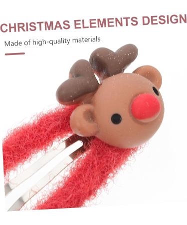 minkissy 5 Pairs Christmas Hair Clips Girls Barrettes Snap Barrettes Christmas Hairpin Diy Party Hair Ornament Hair Accessory for Girls Xmas Hair Clamp Nylon Issue Card Child Cute - Buy Online on GoSupps.com