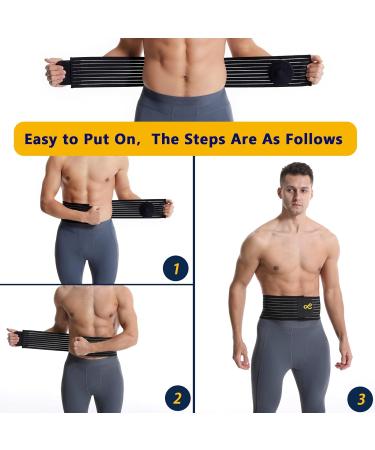 Umbilical Hernia Belt for Men and Women - Abdominal Support Binder with Compression Pad - Buy Online on GoSupps.com