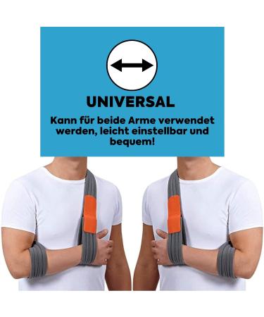 Matchu Sports Mitella Universal - Adjustable Arm Sling for Pain Relief | Unisex 170cm | Physiotherapist Approved for Breaks & Bruises | Gray - Buy Online on GoSupps.com