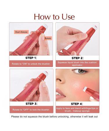 Cilrofelr Liquid Blush Beauty Wand - Natural Dewy Finish, Highly Pigmented, Long-lasting | Ardour-Terracotta 0.34fl.oz - Buy Online on GoSupps.com
