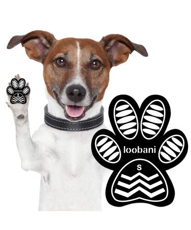 LOOBANI Dog Grip Pad Paw Protector Anti-Slip Traction Pads from Slipping on Slippery Floors, Protection for Injuries and Brace for Weak Paws(6 Sets 24 Pads-S) 6 Sets 24 Pads S (1-5/8"x1-3/8", 4-10 lbs)