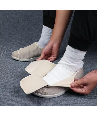 MisFun Unisex Diabetic Shoes with Adjustable Closure for Edema and Arthritis - Black/Grey - Size 13 - Buy Online on GoSupps.com