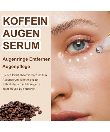 MEITREND Coffee eye serum eye cream against dark circles and bags antiaging eye serum with 360 massage ball remove dark circles eye care for reduced bags wrinkles and fine lines - Buy Online on GoSupps.com