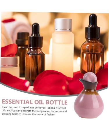 1set Essential Oil Bottle Essential Oil Roller Fragrance Jar Essential Oil Container Ceramic Fragrance Diffuser Containers with Lids Mini Wishing Jars Ceramics Miss Empty Bottle 9.5x6.5cm Red - Buy Online on GoSupps.com