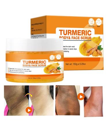 Brightening Turmeric Scrub Scrub Turmeric Body Body Scrub Moisturizing kin Exfoliator with and Coconut Oil Gently Exfoliate Face Body Hand and Foot Scrub Moisturizing Body Skin Care
