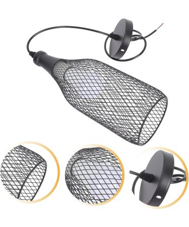 Artibetter Restaurant Iron Fixture Hanging Living Chandelier Industrial Metal Ceiling Light Room Pendant Lamp Black 33x14cm - Buy Online on GoSupps.com