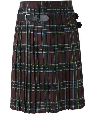 Men's Scottish Skirt - Stylish High Waist Punk Skirts with Contrast Bags for Excursions | Classic A3 Brown - Buy Online on GoSupps.com