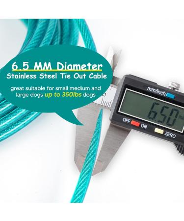 Durable 6m Dog Leash & Line Cable for Large Dogs | Heavy-Duty Dog Runners with Aviation Aluminum Clips | Ideal Courtyard Leash for 158.8 kg Dogs - Ice Blue - Buy Online on GoSupps.com