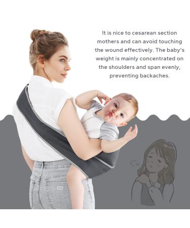 Seraphy Side Baby Carrier - Multifunctional Cloth Baby Carrier for Newborns (9-30kg) - Lightweight & Supportive from Birth - Black - Buy Online on GoSupps.com