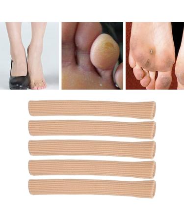 5pcs Toe Tube Sleeve Separator Pedicure Corn PU Gel Elastic Fabric Protector for Bunion Hammer Toe Callus (Small) - Buy Online on GoSupps.com
