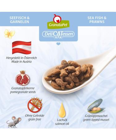 Granapet Delicatessen Seefisch & Garnelen 9kg - Cereal-Free Sugar-Free Dry Cat Food | Tasty Adult Cat Feed with Sea Fish & Shrimp - Buy Online on GoSupps.com