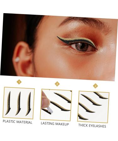 Didiseaon 40 Pairs Eyeliner Glitter Stickers Stiker Adhesive Stickers Adhesive Tape Plastic Double Eyelid - Buy Online on GoSupps.com
