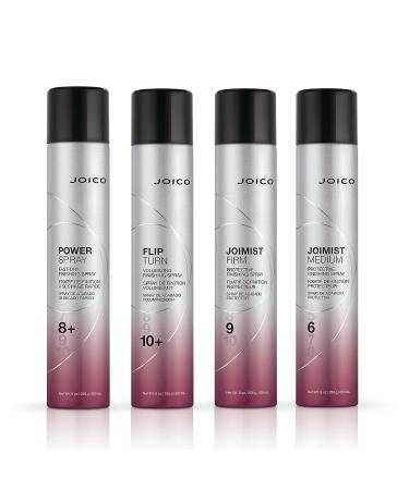 Joico Flip Turn Volumizing Finishing Spray | 9 Fl Oz | Hold Level 10+ | Humidity & UV Protection | Paraben & Sulfate Free | 72 Hour Hold - Buy Online on GoSupps.com