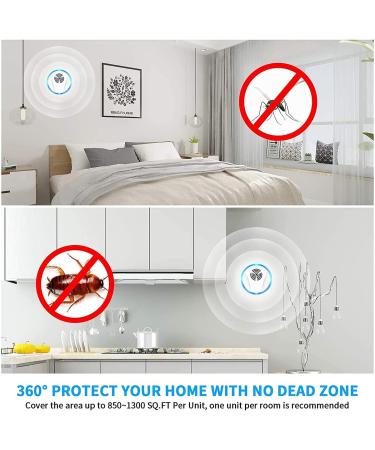 6 Pack Ultrasonic Pest Repeller - Electronic Indoor Pest Control for Insects, Roaches, Mice, Spiders, Ants, Bugs, Mosquitoes - Plug-in Repellent for Home, Garage, Warehouse, Office, Hotel - Buy Online on GoSupps.com