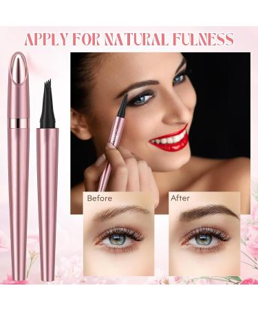 lomdung 3D Waterproof Eyebrow Pencil Eyebrow Microblading Pencil Peeled Effect Eyebrow Pen Create Eyebrows Natural Look Effortless (Black) - Buy Online on GoSupps.com