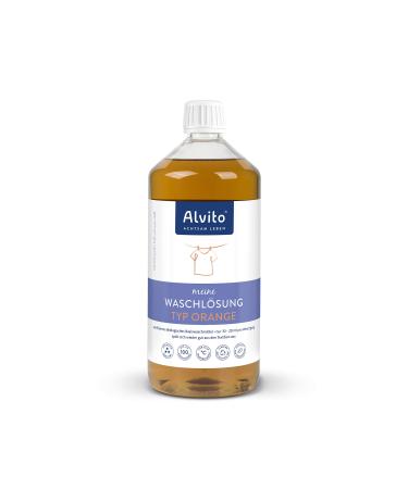 Alvito washing solution type orange ecological detergent concentrate skin-friendly sustainable & vegan dermatologically tested 1l