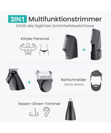 Kensen 3-in-1 Waterproof Intim Razor for Men | Body Trimmer for Intimate Areas Armpits & Back | Wet & Dry Use - Buy Online on GoSupps.com