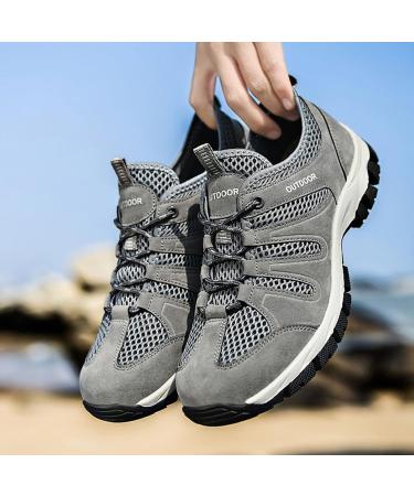 Buy Rytejfes Men's Waterproof Tennis Shoes - Sporty Gym Sneakers Slipproof Outdoor Running Shoes - Comfortable & Lightweight Gray 43 EU - Buy Online on GoSupps.com