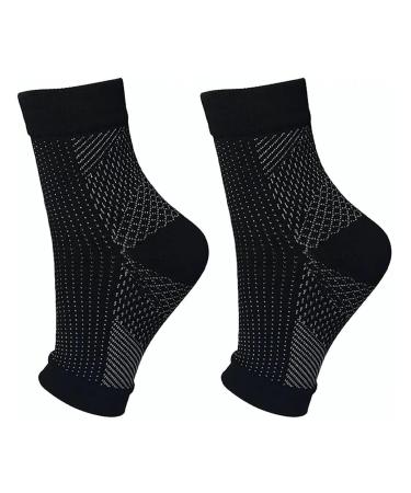 Ergonomical Sock Sleeve Ankle Brace - Breathable Cycling Support (S/M) - Black - Buy Online on GoSupps.com