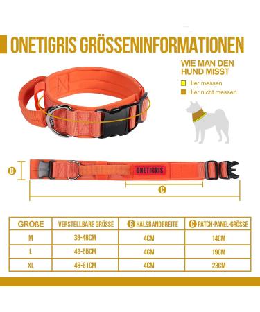OneTigris Dog Collar with Metal Buckle - Durable L Orange Collar for Dogs | International Shipping - Buy Online on GoSupps.com