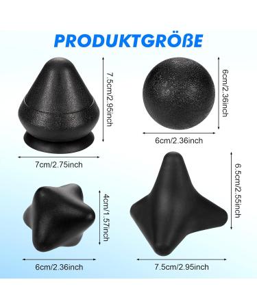 Zocipro 4-Piece Trigger Point Set | Suction Cup Massage Tools for Muscle Pain Relief - Back Neck Arms Shoulders - Buy Online on GoSupps.com