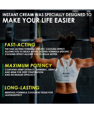 Maximum Strength Natural Hemp Cream 8.5 Oz - Pain Relief for Neck Knees Back & Joints with Arnica Menthol Aloe & Turmeric - Buy Online on GoSupps.com