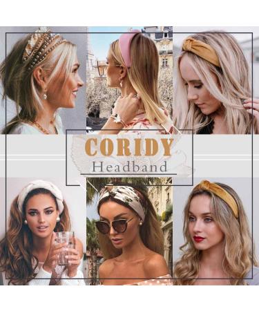 Coridy Wide Headbands Pack of 2 - Embroidery Printed African Hair Hoops for Women | Boho Style Hairbands - Buy Online on GoSupps.com